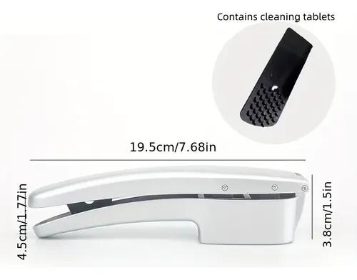 2-in-1 Manual Garlic Slicer with Stainless Steel Handle - ABS Kitchen Gadget for Quick Slicing Mincing Chopping - 210 g Lightweight Home Food Prep