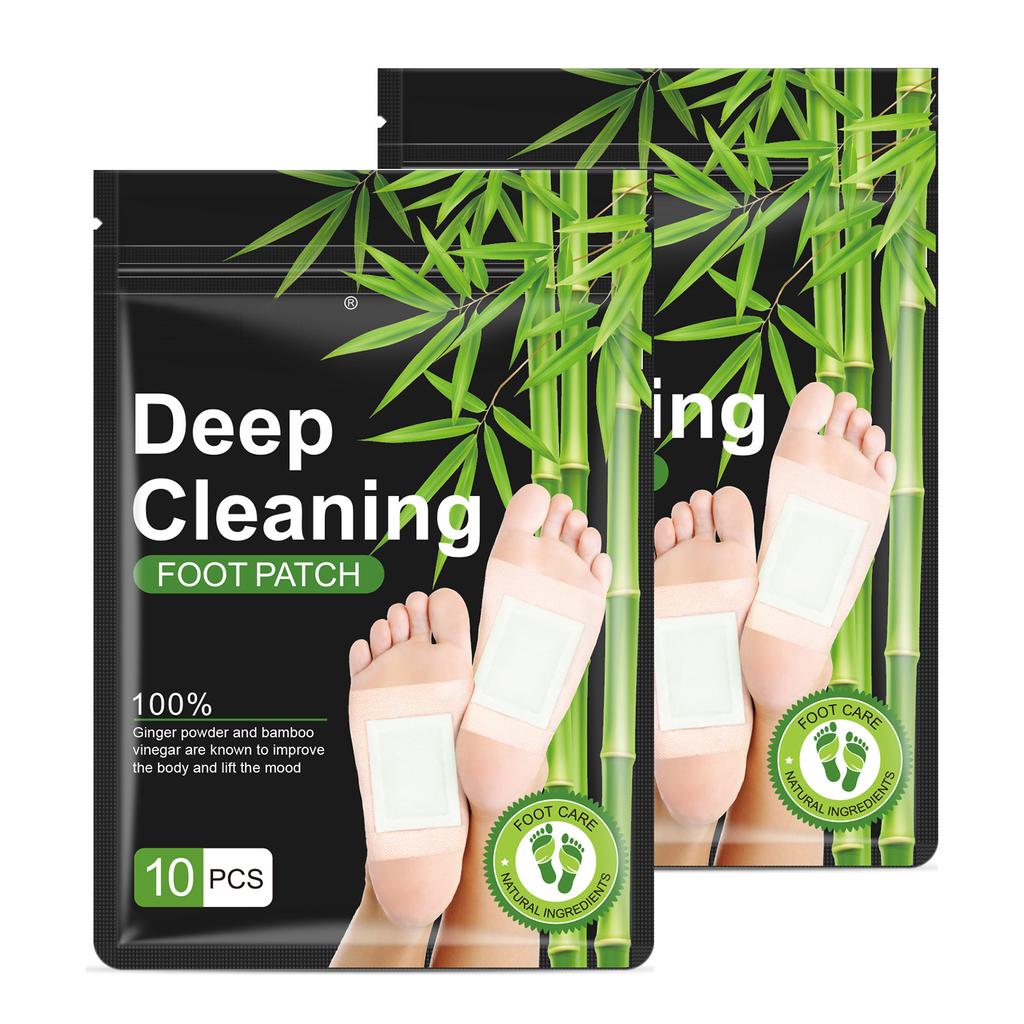 Глубоко очищающие пластыри для ног, подушечки для ног с натуральным бамбуковым уксусом и имбирем