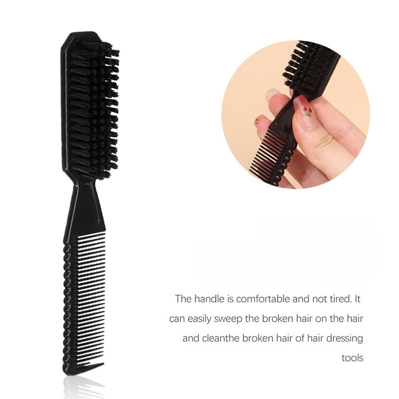 Multi Functional Fading Brush Hair Comb Nylon Bristles Men's Hairstyle Brush Tool Scissors Cleaning Brush