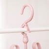 Rotatable Clothes Plastic Storage Shelf Shoe Racks 2 Hooks Drying Hanger