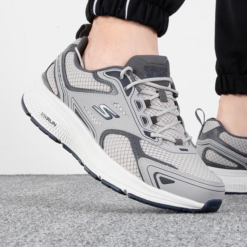 Skechers Мужская дышащая сетчатая обувь для бега и повседневной носки
