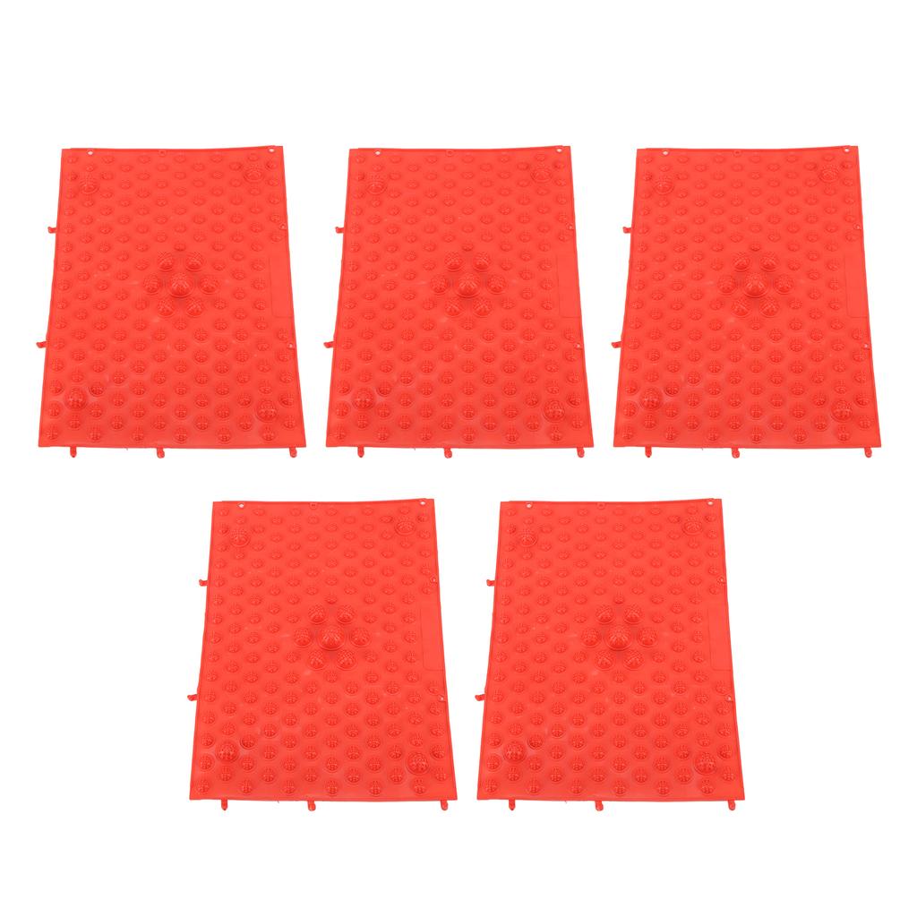 5 шт. Массажный коврик для ног TPE Акупунктурный коврик для ходьбы Массажная подушка для пальцев ног для дома, улицы, игры Красный