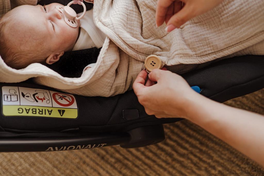 Muslin Wrap/Blanket For Car Seat Grey