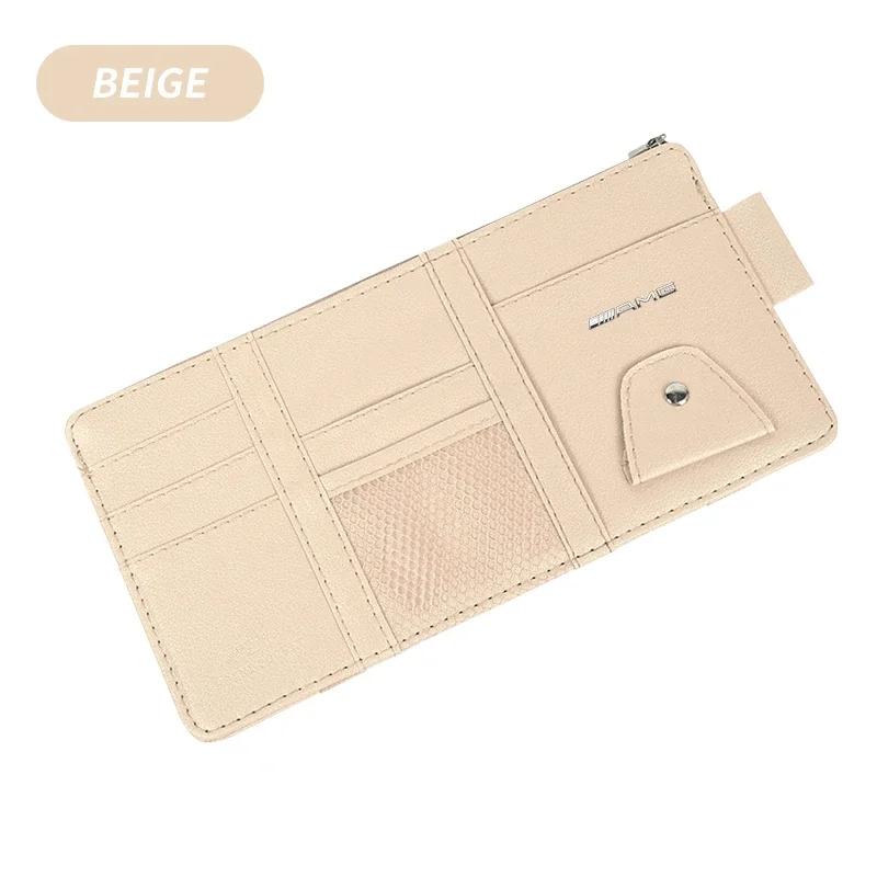 BUB1 Hot CLS w205 1pcs Sun Visor Point Type Multi-function Storage Bag For Mercedes Benz W211 W203 W204 W210 W124 AMG W202 CLA W212 W