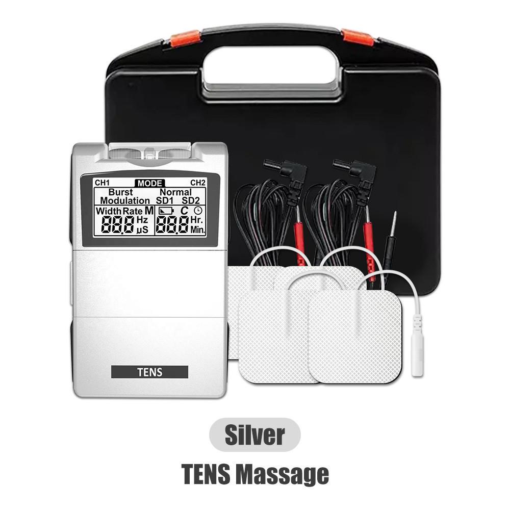Бытовой меридианный массажер TENS/EMS для облегчения боли, стимулятор мышц, портативный двухканальный электронный физиотерапевтический прибор