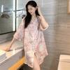 Сексуальная ночная рубашка женская кардиган юбка средней длины студенческая домашняя одежда свободные лацканы ночные рубашки можно носить на улице женские ночные рубашки