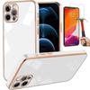 Case - Luxury - for iPhone 12 Pro - Flexible TPU - Anti-scratch - 2 Tempered Glasses
