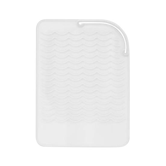 Curling Iron Heat Resistant Mat Anti-slip Silicone Rectangle Portable Flat Iron Hair Straightener Hair Travel Heat Pad Protector Cover