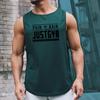 Muscleguys Sweat-absorbing and Breathable American Fashion Brand Printing Summer Fitness Vest Men's Sports Sleeveless T-shirt