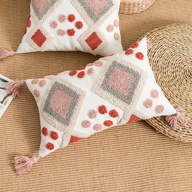 Наволочка из богемского бархата с вышивкой в виде бриллиантов для декора отеля и спальни