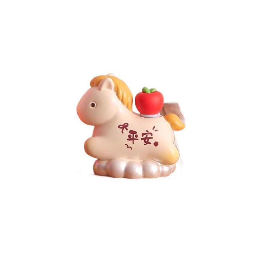 Chinese Style Horse Figurine Resin Zodiac Horse Ornaments Horse Miniature Car Decoratio