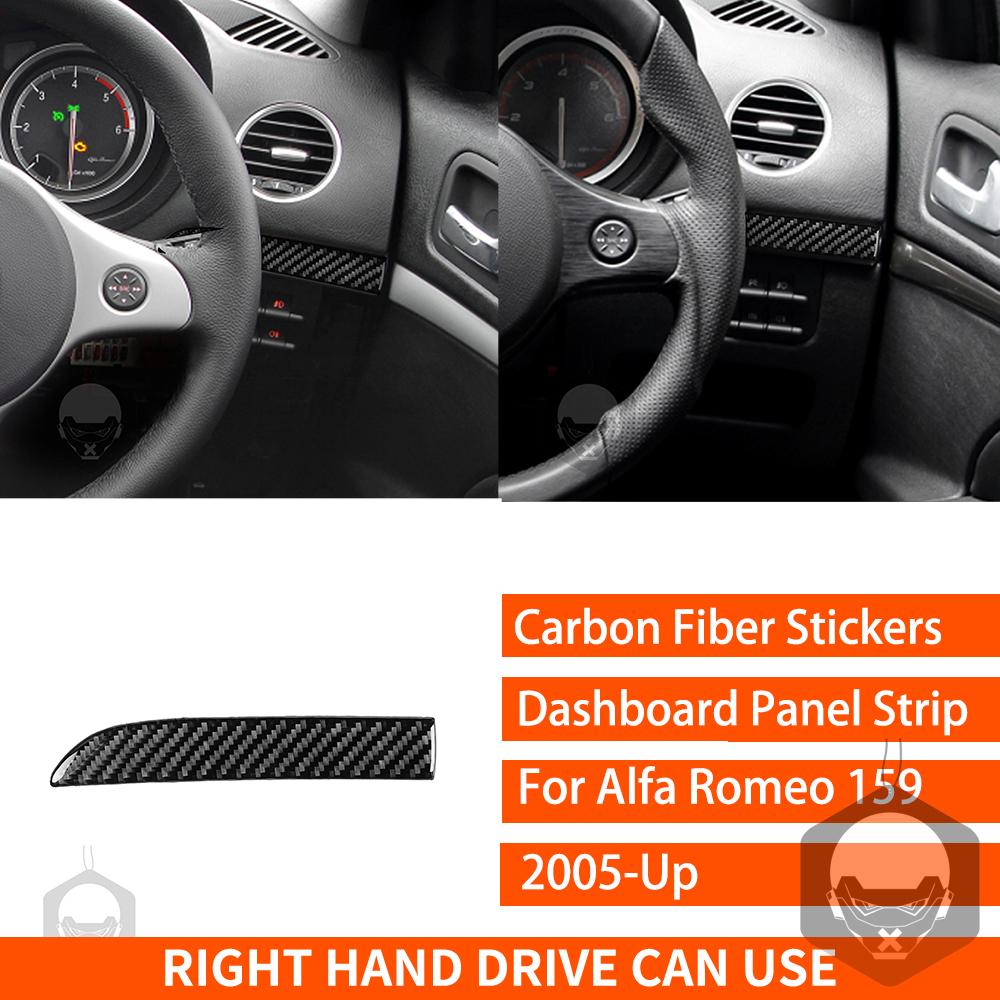 For Alfa Romeo 159 2005- Real Carbon Fiber Sticker Brera Spider Dashboard Gear Shift Panel Car ide Decorative Accessories