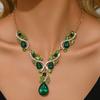 1 шт. Женское модное трендовое ожерелье с подвеской в виде капли воды, циркон, подходит для свиданий, вечеринок, фестивалей, подарки-2166