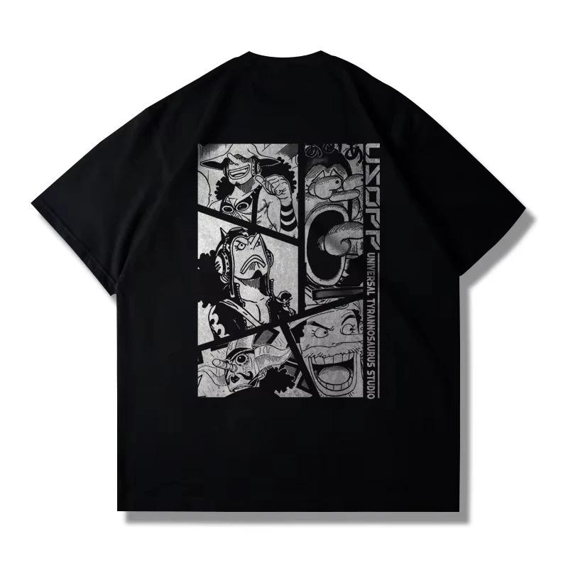 One Piece Franky "Cyborg" Manga Split Print Oversized Anime Streetwear Women And Men T-Shirt