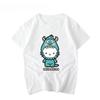 Sanrio 2026 Лето Комикс Форма Хелло Китти Изображение 100% Хлопок Повседневная Футболка Взрослый Дети Родитель-Ребенок Топ Домашняя Одежда Y2k
