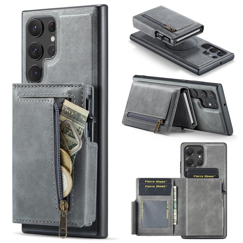 Magnetic Case for Samsung Galaxy S26 Ultra S25 Edge S24 Plus S23 S22 2 in1 Automatically Pop Up Credit Card Wallet Leather Cover