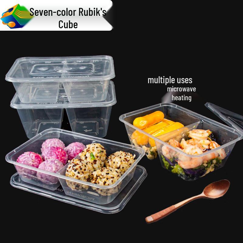 ZISIZ Disposable 2-Compartment Lunch Box