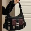 Vintage Crossbody Bag Women's Tote High Quality PU Leather Shoulder Bag Hip Hop Messenger Bag Female Large Handbag Commuter