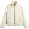 Solid Color Stand Collar Comfortable Versatile Long Sleeve Cotton Jacket Men Jackets White 8281410-712