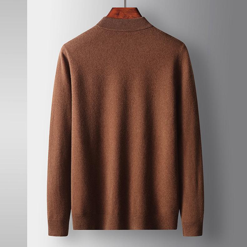 Мужской шерстяной свитер 100% чистая шерсть осень и зима толстый мужской шерстяной свитер со средней горловиной внутренний меринос