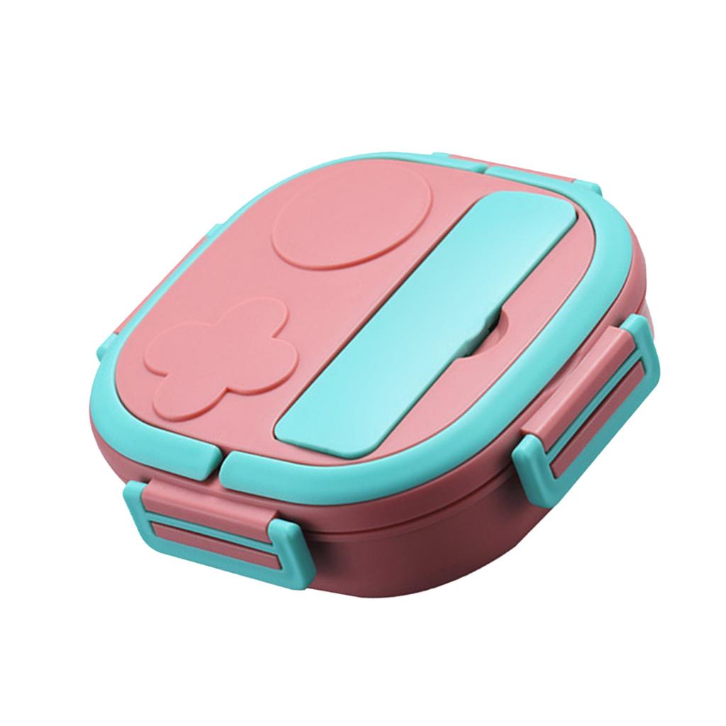 Lunch Box With Fork 3 Compartment Japanese Lunch Box Reusable Lunch Dinner Containers Leakproof Stainless Steel Bento