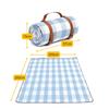 Waterproof garden picnic blanket 200x200 cm - blue