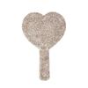 Shiny Love Heart Mirror Square/Round Hand Cosmetic  Mirror Sweet Handheld Makeup Mirror  Female