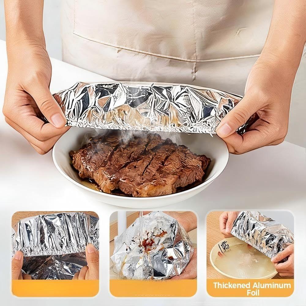 10/20Pcs Reusable Aluminum Foil Covers Thickened Food Storage Covers Food Covers Kitchen Storage