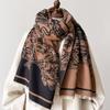 Зимний шарф 2024 года для женщин, роскошный кашемировый шарф, пашминовые женские шали и палантины с ретро-винтажным принтом, роскошные шарфы, одеяло