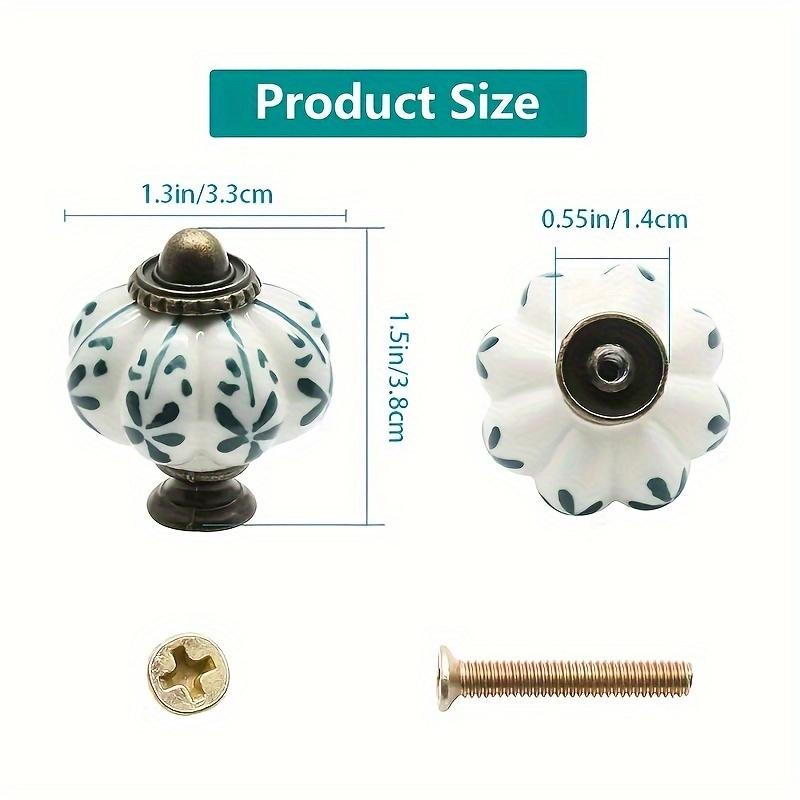 12 шт. керамических ручек для шкафа в форме тыквы, винтажные ручки для комода, винтажные ручки для ящиков с винтами для шкафов, шкафов и домашних проектов «сделай сам»