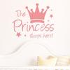 Наклейка на стену для малышей, корона, настенная роспись, фон для детской гостиной, съемная наклейка, принц, спящий здесь, декор для спальни принцессы