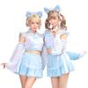 Clearstone SugarWhip Cosplay Halloween Fox Priestess Maid Blue Women's
