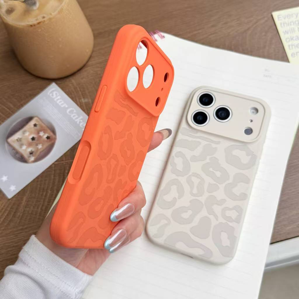 Новый силиконовый чехол для телефона с тиснением под леопарда для IPhone 17 Pro Max 16 Pro Max 15 Pro Max 14, Точные вырезы, Защита камеры, Ударопрочный, Мягкий чехол