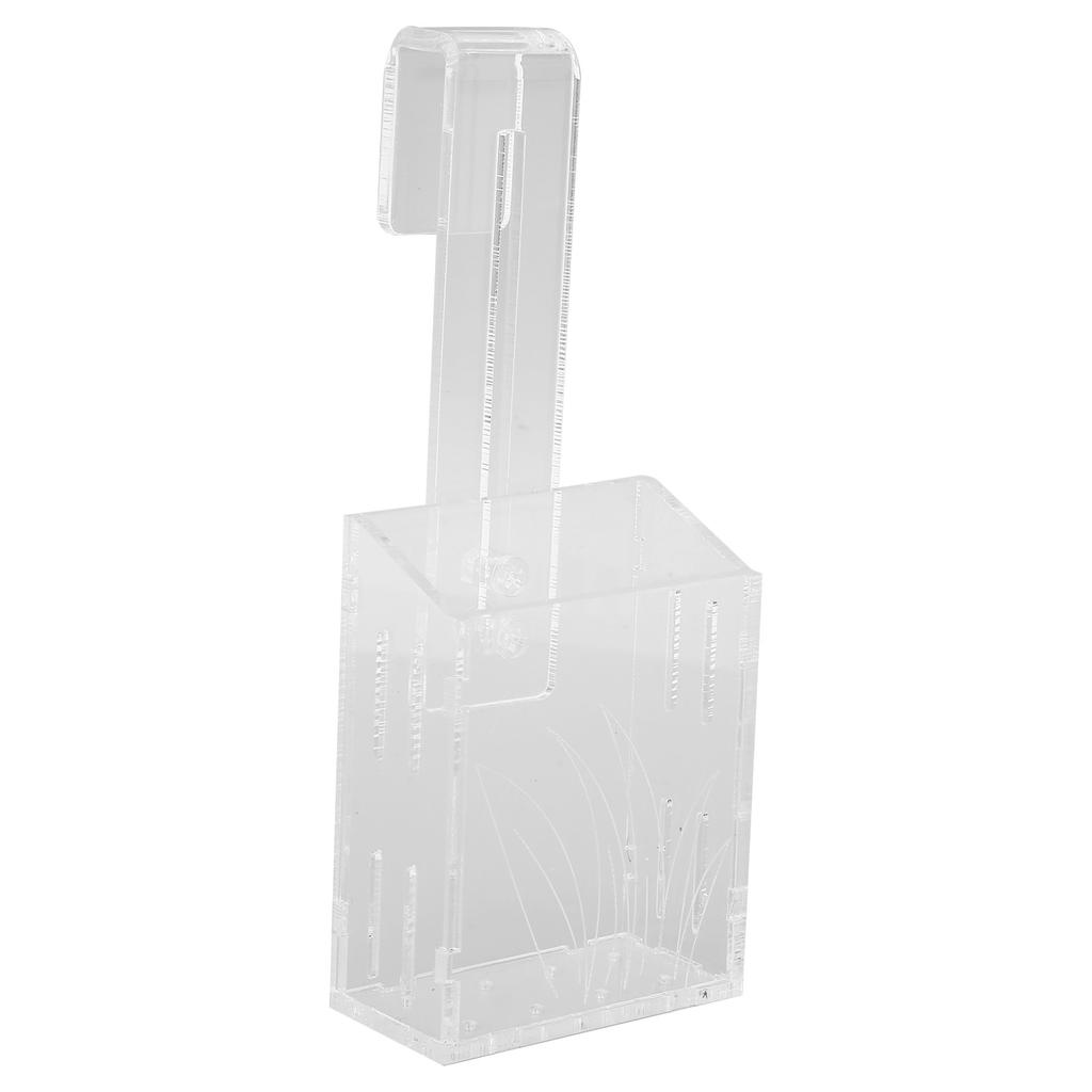 Aquarium Aquatic Planter Transparent Acrylic Fish Tank Hanging Water Plants Planter with Hook and Holes Small Hook