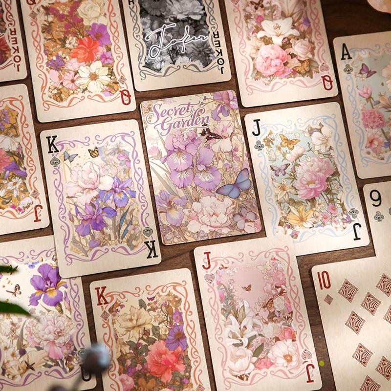 55 карт Secret Garden Цветочная коллекционная колода Игровая карта в литературном стиле Креативная канцелярия Подарок