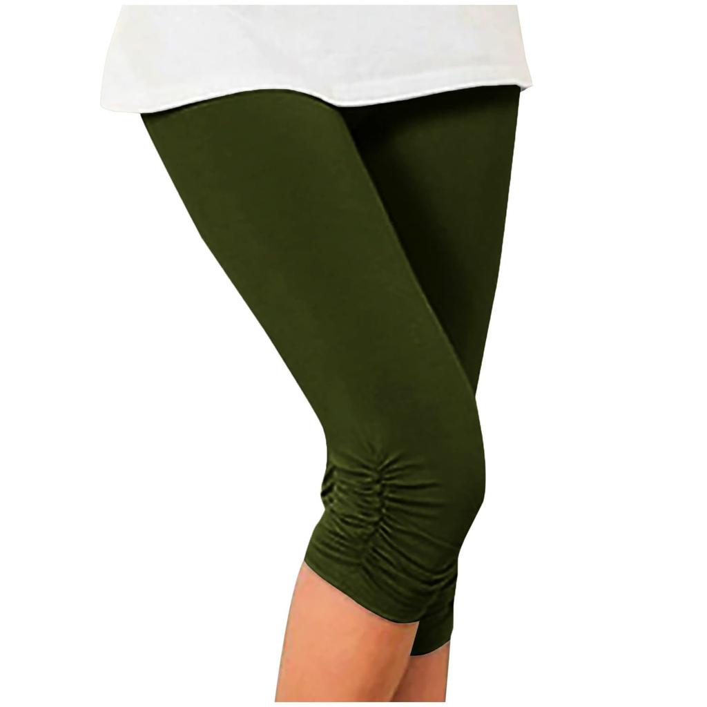 Женские удобные эластичные укороченные плиссированные брюки до бедра