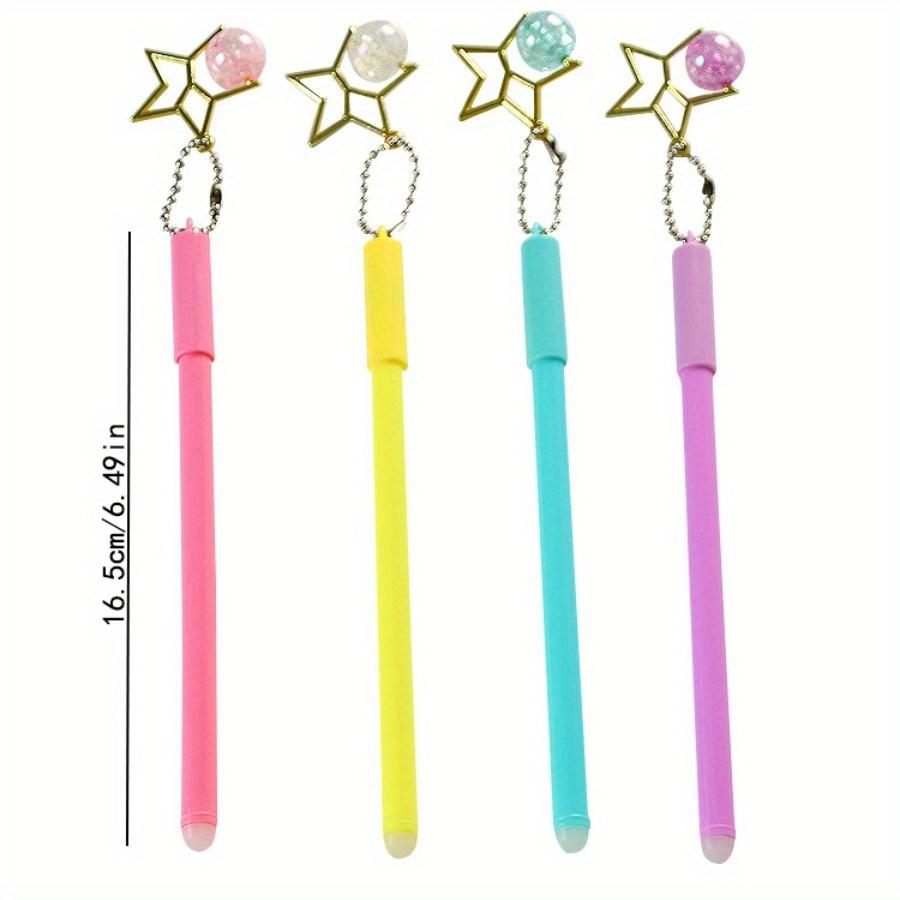 School Season 10 шт. 0,5 мм креативная хрустальная позолоченная пятиконечная звезда-подвеска ручка дорогая подвеска гелевая ручка милая подвесная цепочка офисные канцелярские принадлежности