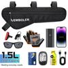 NEWBOLER Bicycle Triangle Bag Bike Frame Front Tube Bag Cycling Bag Bikepacking Pouch Accessories