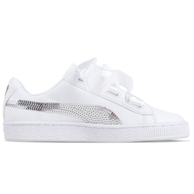 Puma Низкие кеды для скейтбординга для детей Детские кроссовки Белые 366847-02