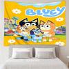 Bluey Tapestry for Bedroom Aesthetic Classroom Tapestries Wall Hanging for Living Room Dorm Office,Ideal Creative Gift