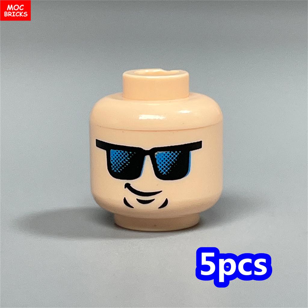 MOC Детали Конструктора Полая Плоть Выражение Лица Голова Идеально Для Фигурки 4 см Сделай Сам Образовательные Строительные Блоки Игрушки Детские Подарки