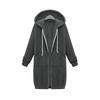 Autumn and Winter Women's Plus Size Hooded Long Sleeve Sweatshirt Mid-Length Jacket