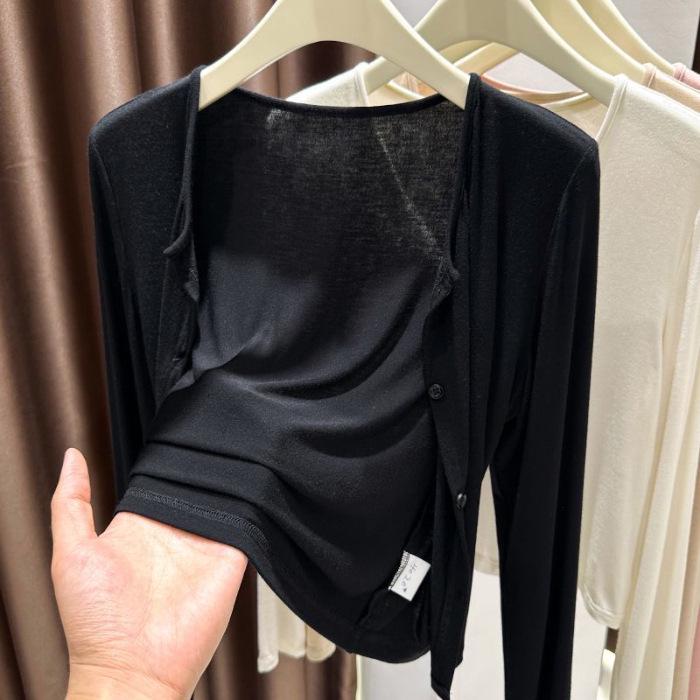 Женский кардиган из модала 'Ледяной шелк' для защиты от солнца – Летняя шаль с длинным рукавом