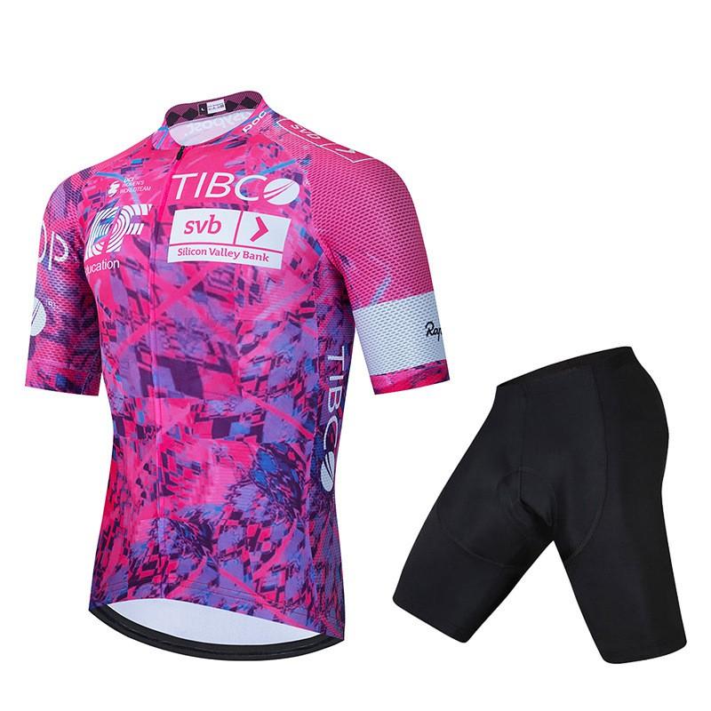 RAPHA Performance Cycling Jersey Set Men Women Mountain Road Bike Short Sleeve Breathable Milk Silk