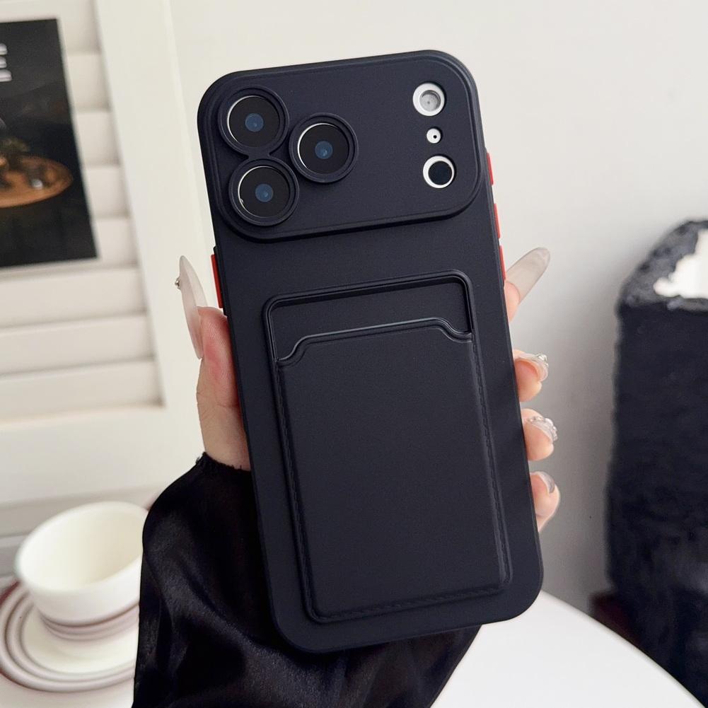 Мягкое на ощупь Skin Чехол-кошелек с отделениями для кредитных карт Для iPhone 17 Pro Max 17 Pro Air 16e 16 pro 15 + 14 13 12 11 Защитный чехол