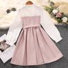 Girls Spring Dress 2023 New Korean Kids Long-sleeved Princess Dresses Shirt Dress Children's Colthes