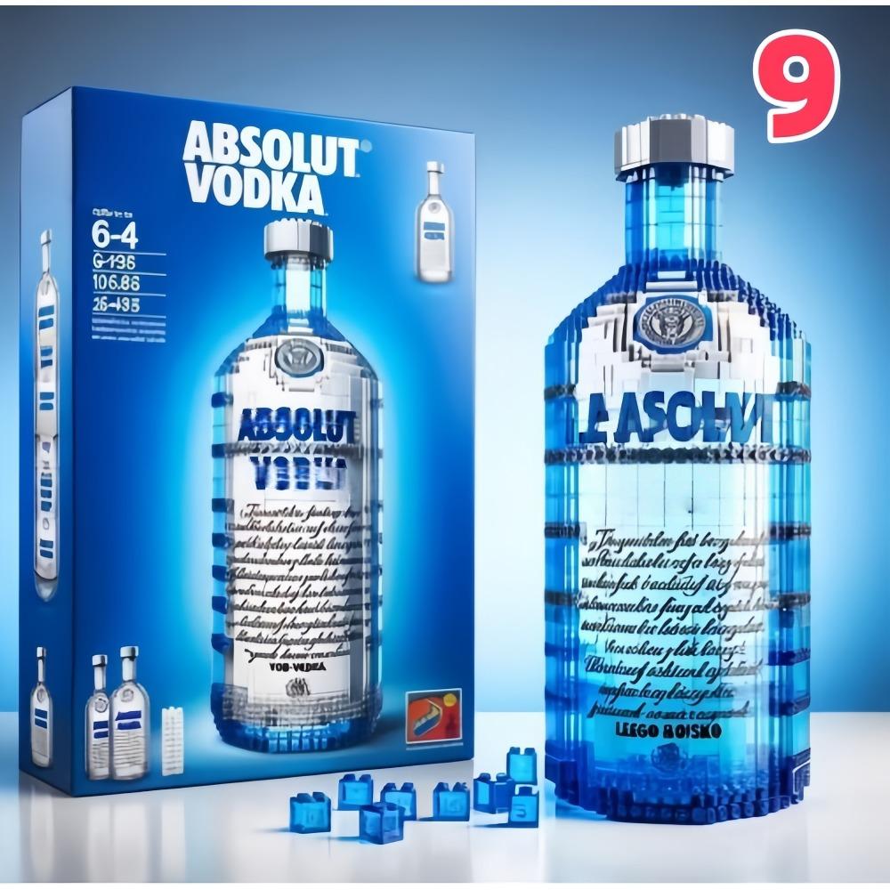 Бутылка виски из строительных блоков Бутылка Строительный блок Предприятие Подарок Компания Памятный Украшение для бутылки иностранного вина Симуляция Строительный блок