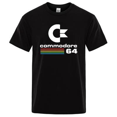 Свободные мужские футболки летние Commodore 64 принт футболка C64 SID Amiga ретро крутой дизайн уличная футболка с коротким рукавом хлопковая одежда
