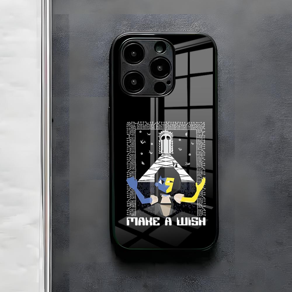 Чехол для телефона E-ENA Dream B-BBQ для IPhone 17 Air 16 E Pro Max 15 14 13 Mini 12 Pro 11 Max Plus Черная стеклянная крышка