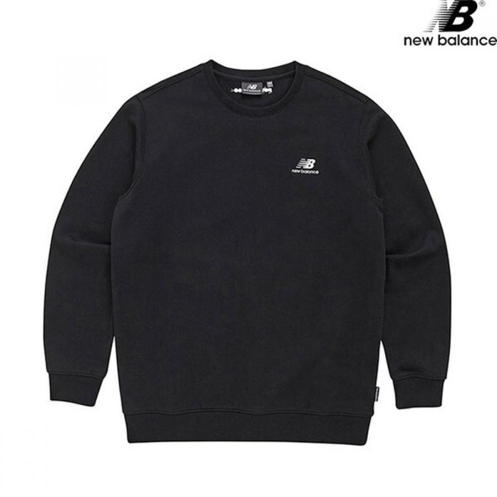 New Balance Половина клуба Nbncc21013 Bk Базовая толстовка с маленьким логотипом Унисекс Футболка с длинным рукавом